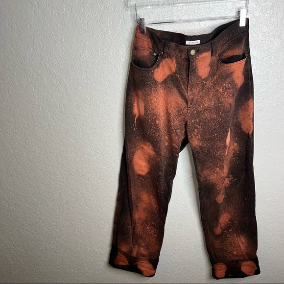 Black Reverse Tie Dye Stretch Jeans - Picture 2 of 10